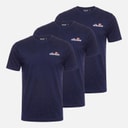 Ellesse Mens Aveni Three Pack T-Shirts Navy
