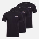 Ellesse Mens Aveni Three Pack T-Shirts Black