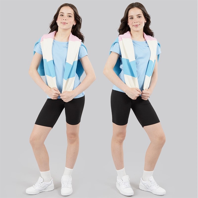 Board Angels Girls Two Pack Cycling Shorts Black - Image 4