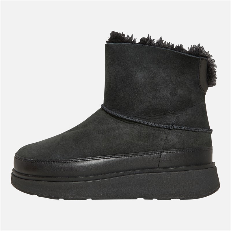 FitFlop Womens Gen-FF Mini Double-Faced Shearling Boots All Black - Image 1