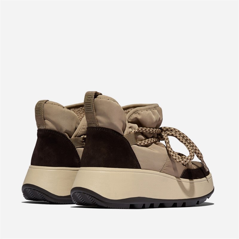 FitFlop Womens F-Mode Biofleece Mesh Flatform Booties Taupe - Image 3