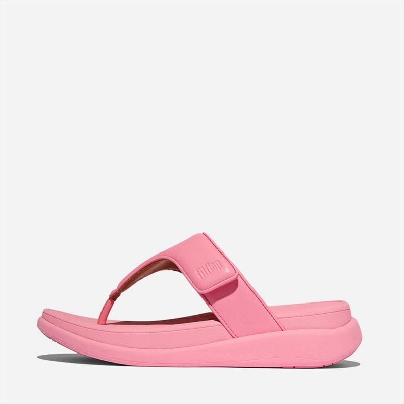 FitFlop Womens F-Mode Go Adjustable Flatform Toe-Post Sandals Pink Perfect - Image 1