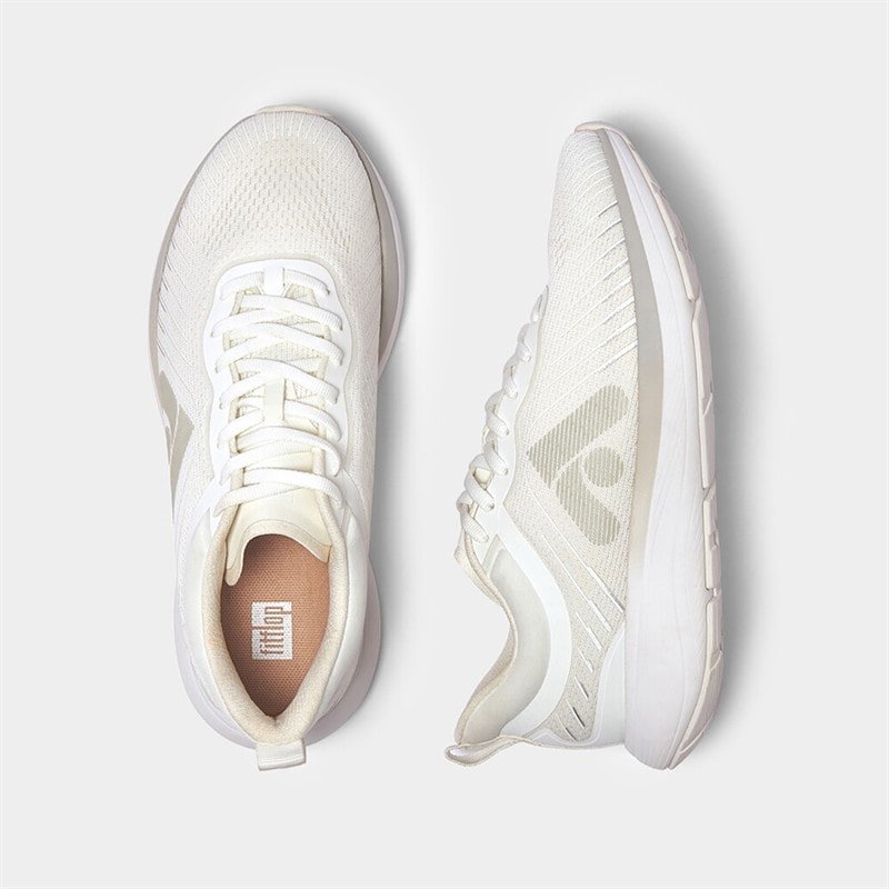 FitFlop Womens FF Mesh Running Trainers Urban White - Image 3