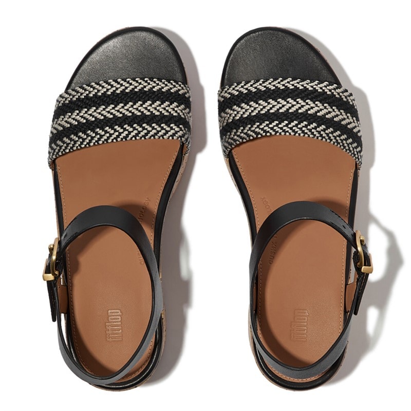 FitFlop Womens Ankle Strap Platftorm Sandals Black - Image 3