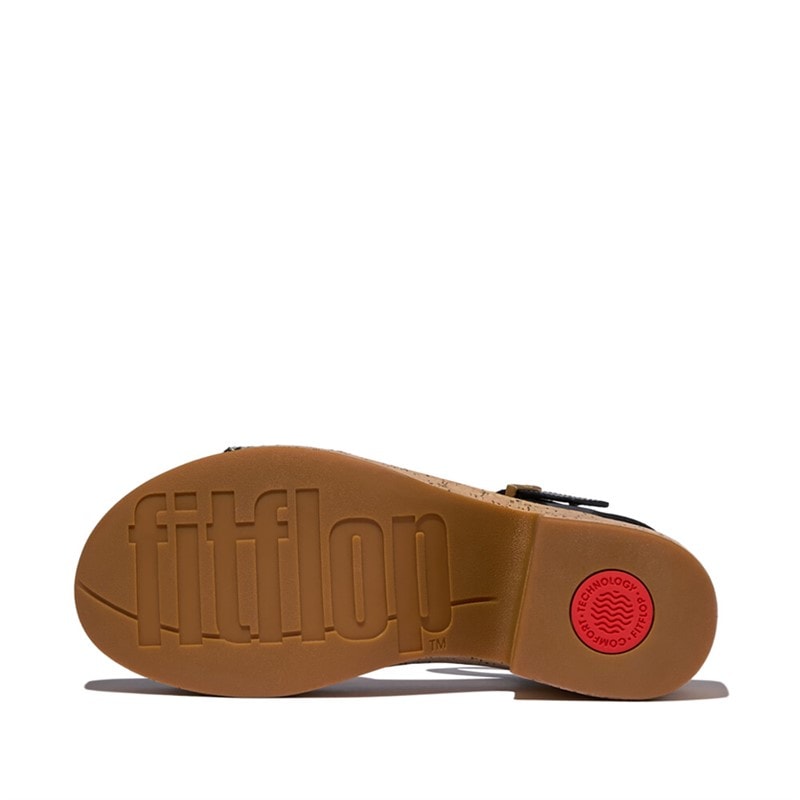 FitFlop Womens Ankle Strap Platftorm Sandals Black - Image 5
