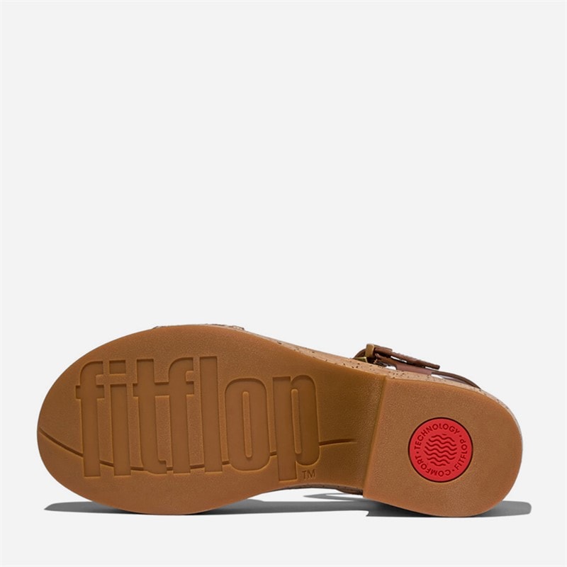 FitFlop Womens Ankle Strap Platftorm Sandals Deep Tan - Image 5