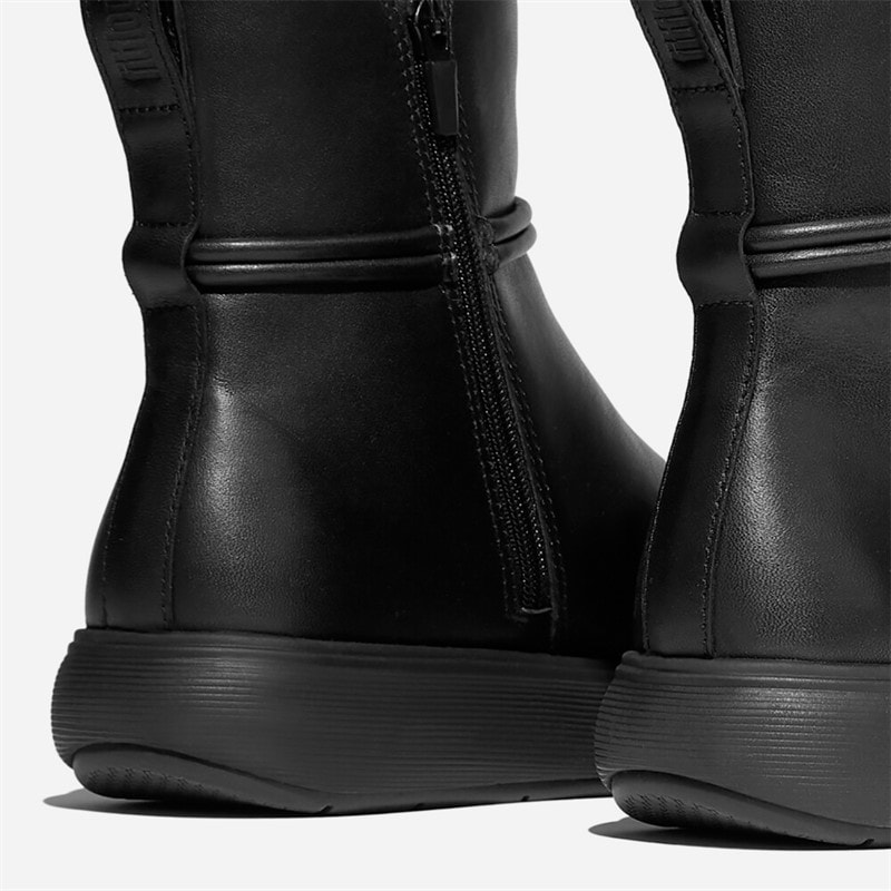 FitFlop Womens IQ Comff Tassel Short Boots All Black - Image 3