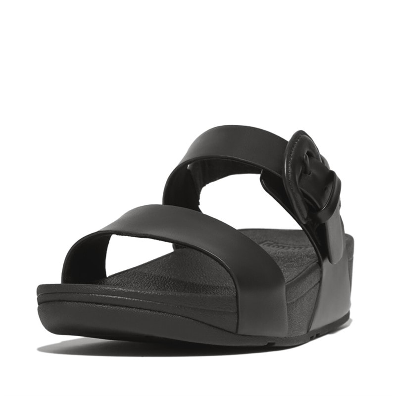 FitFlop Womens Lulu Leather Back Strap Sandals Black - Image 2