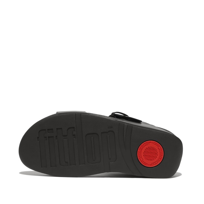 FitFlop Womens Lulu Leather Back Strap Sandals Black - Image 5