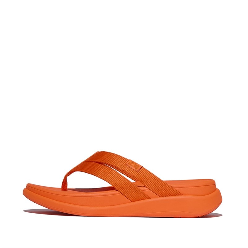 FitFlop Womens F-Mode Flatform Strappy Flip Flops Satsuma