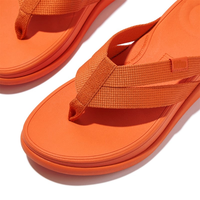 FitFlop Womens F-Mode Flatform Strappy Flip Flops Satsuma - Image 4