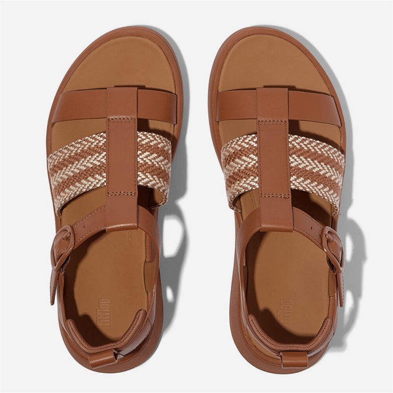 FitFlop Womens F-Mode Fisherman Sandals Deep Tan/Paris Beige - Image 3