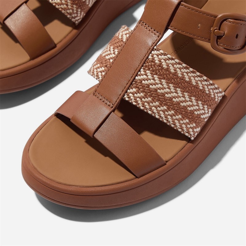 FitFlop Womens F-Mode Fisherman Sandals Deep Tan/Paris Beige - Image 4