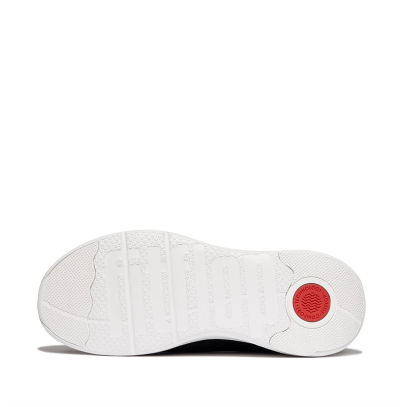FitFlop Womens Super Q Knit Slip On Trainers Black/Silvereen - Image 5