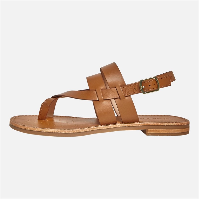 GEOX Womens Maddalusia Flat Sandals Camel - Image 2