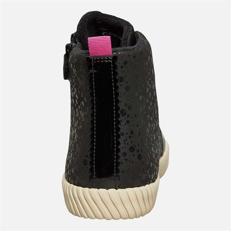 GEOX Junior Girls Mirroless Zip Hi Top Trainers Black - Image 3