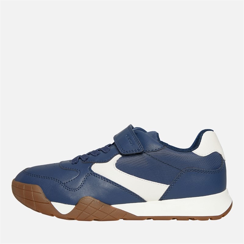 GEOX Junior Boys Rann Trainers Navy/Light Ivory Navy/Lt Ivory - Image 1