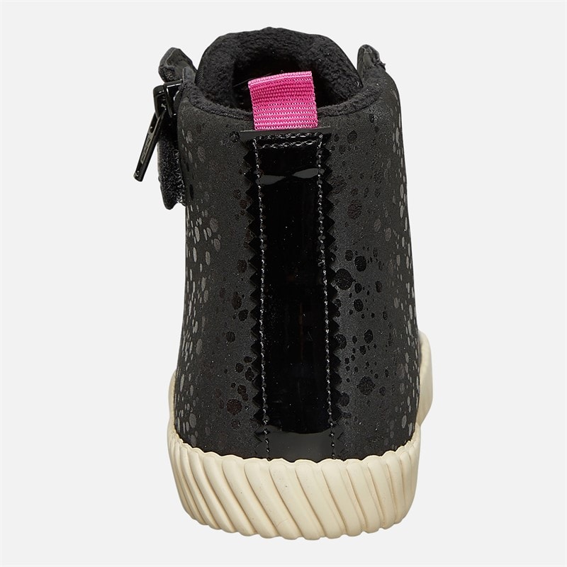 GEOX Girls Mirroless Zip Hi-Top Trainers Black - Image 3