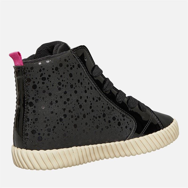 GEOX Girls Mirroless Zip Hi-Top Trainers Black - Image 5