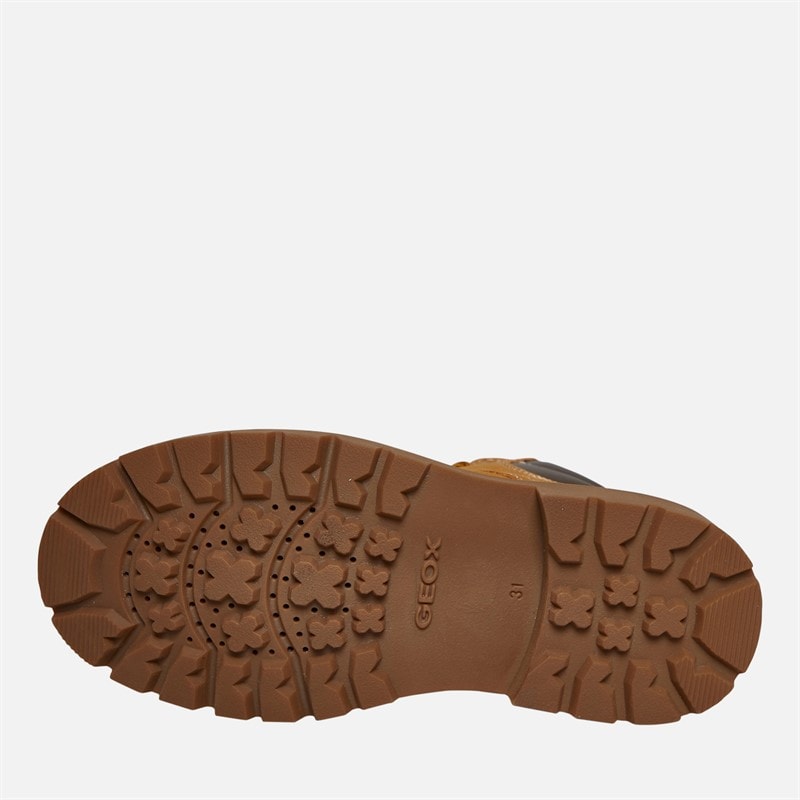 GEOX Boys Shaylax Inside Zip Boots Yellow/Brown - Image 2