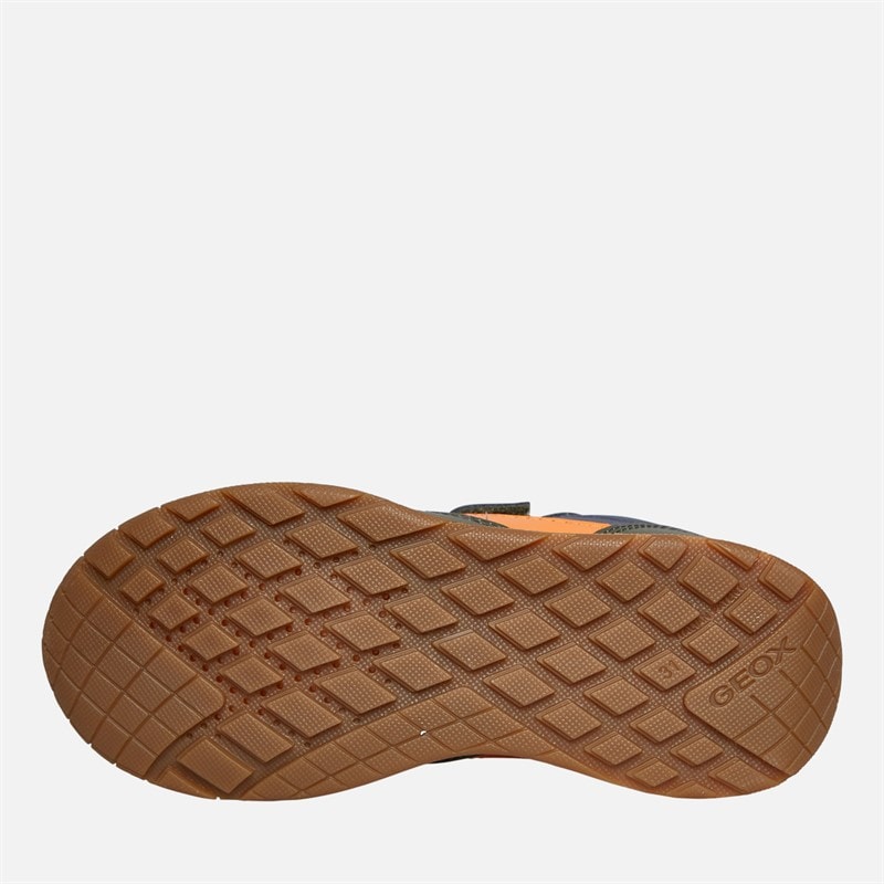 GEOX Boys Rann Trainers Military/Orange - Image 2