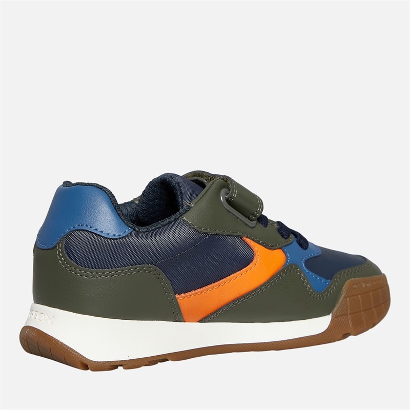 GEOX Boys Rann Trainers Military/Orange - Image 5