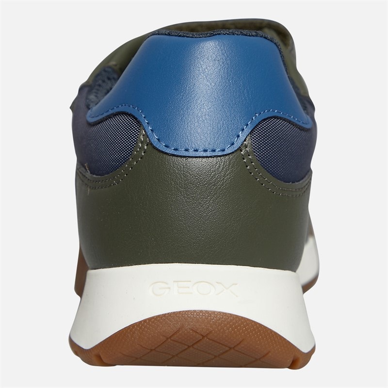 GEOX Junior Boys Rann Trainers Military/Orange - Image 3