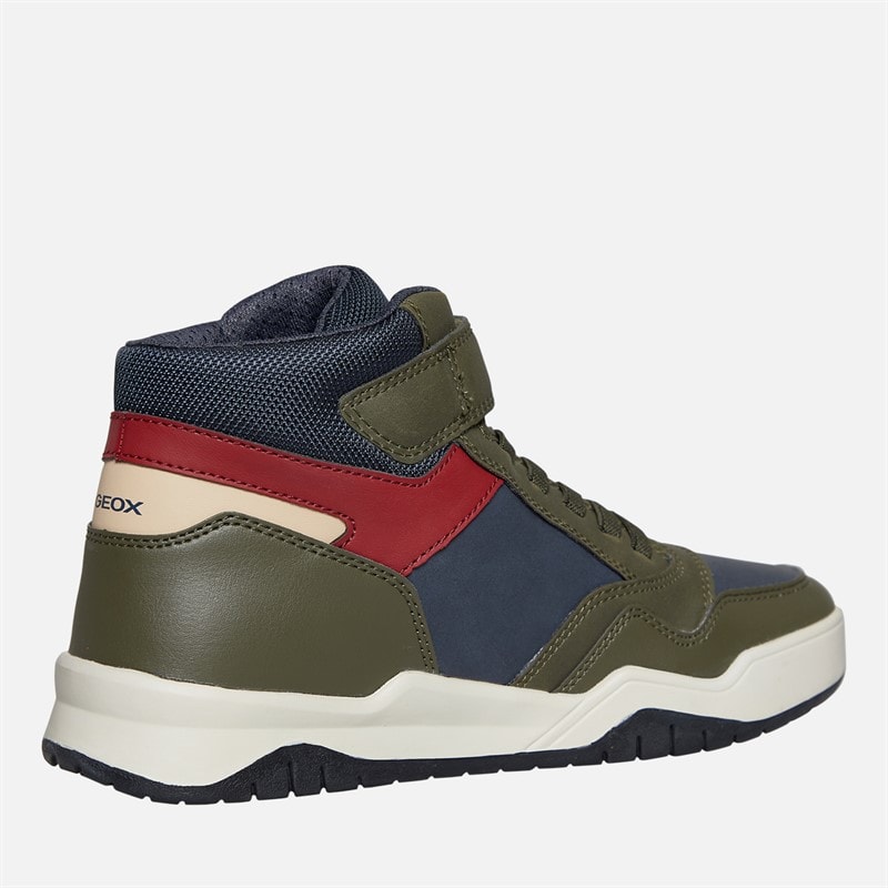 GEOX Junior Boys Perth Hi Top Trainers Military/Navy - Image 5