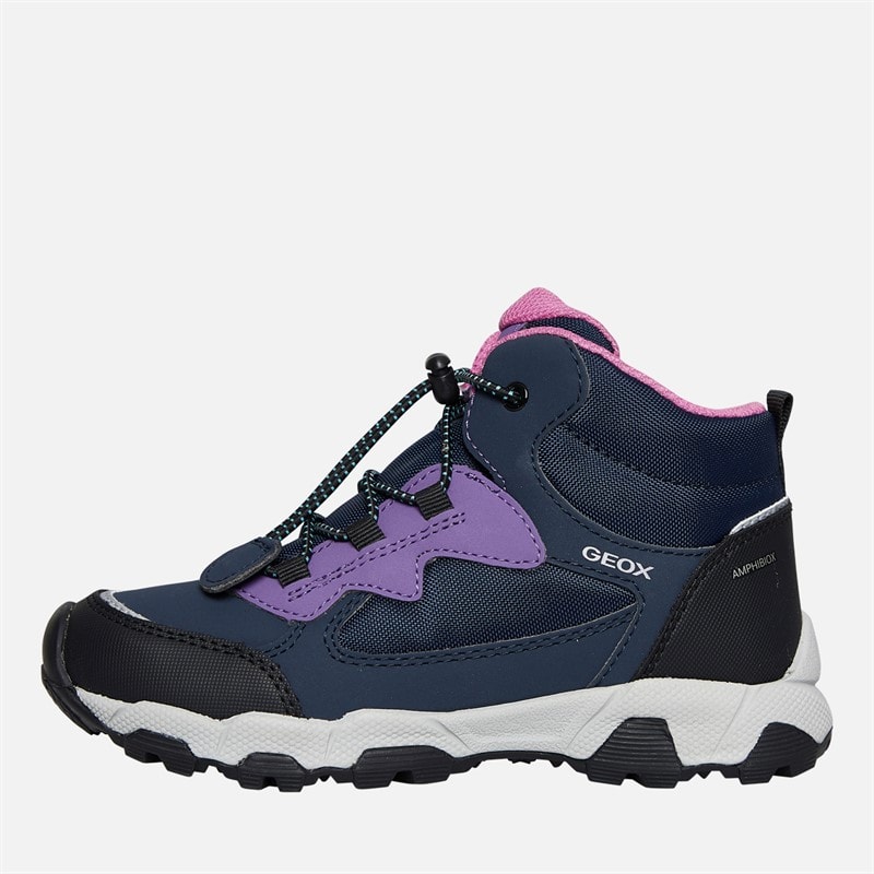 GEOX Girls Magnetar Ankle Boots Navy/Violet