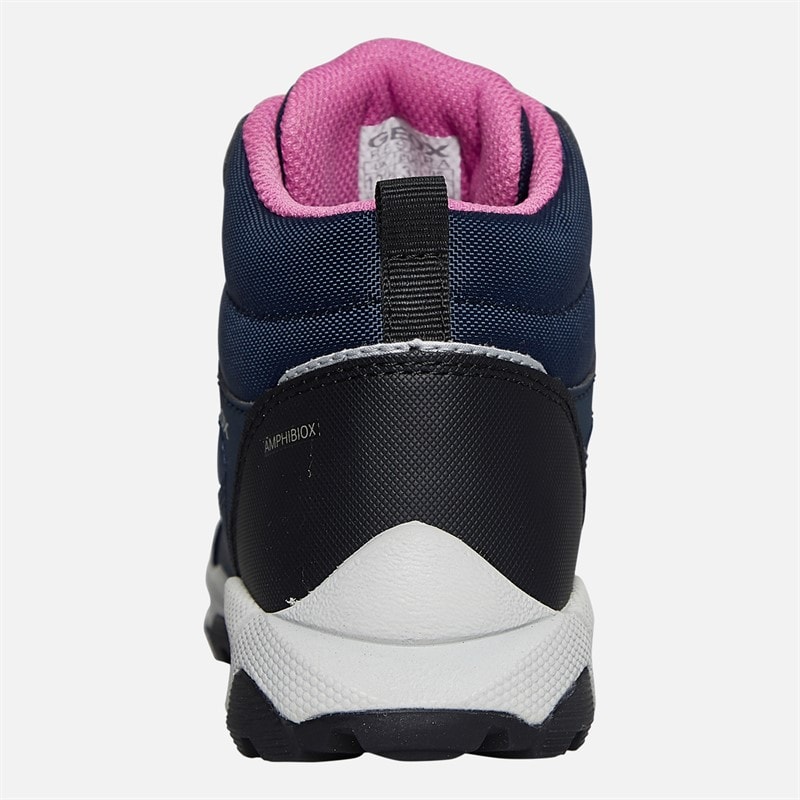 GEOX Girls Magnetar Ankle Boots Navy/Violet - Image 3