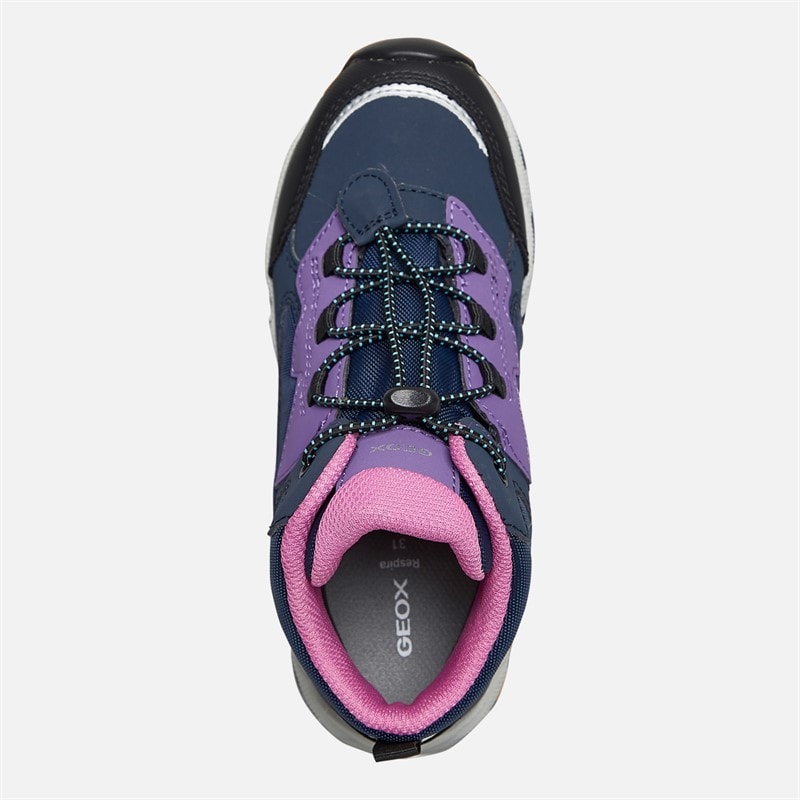 GEOX Girls Magnetar Ankle Boots Navy/Violet - Image 4