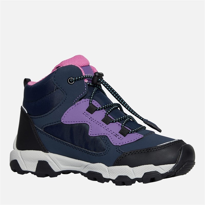 GEOX Girls Magnetar Ankle Boots Navy/Violet - Image 5