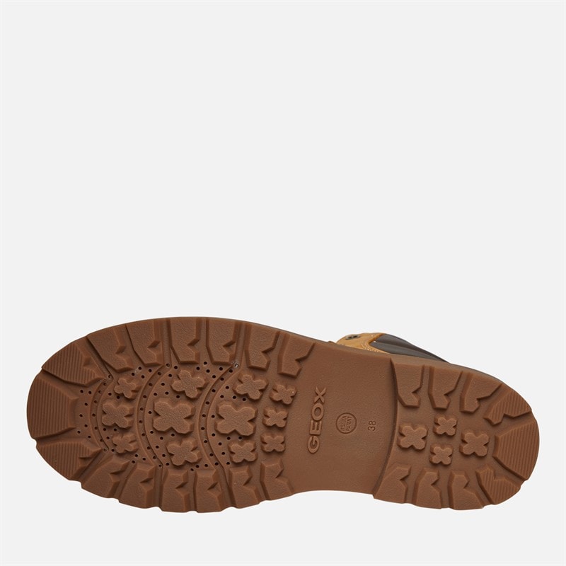 GEOX Junior Boys Shaylax Inside Zip Boots Yellow/Brown - Image 2
