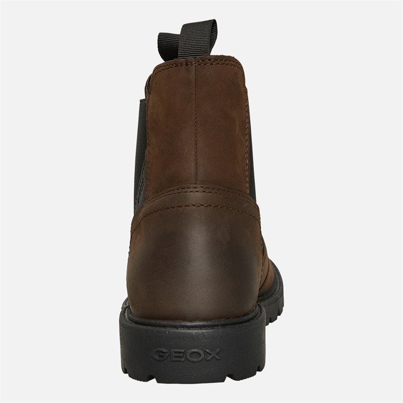 GEOX Junior Boys Shaylax Chelsea Boots Coffee/Black - Image 3