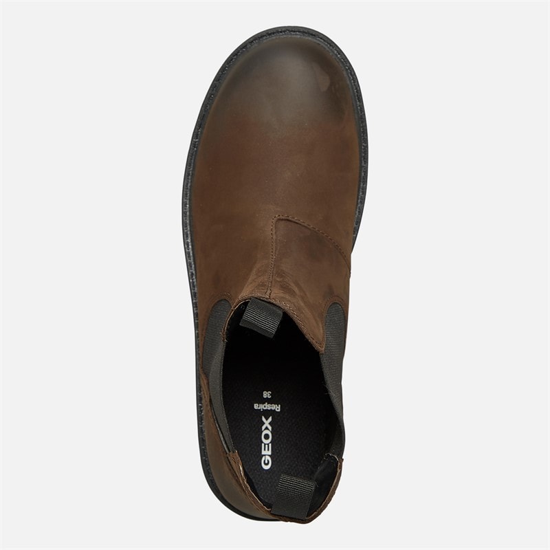GEOX Junior Boys Shaylax Chelsea Boots Coffee/Black - Image 4