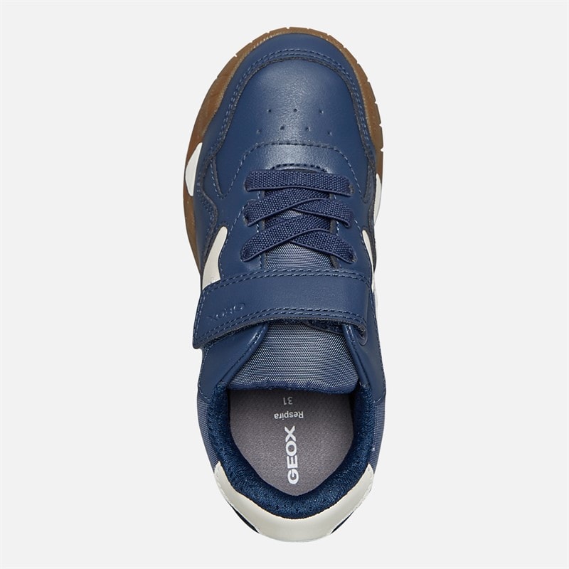 GEOX Boys Rann Trainers Navy/Light Ivory Navy/Lt Ivory - Image 4