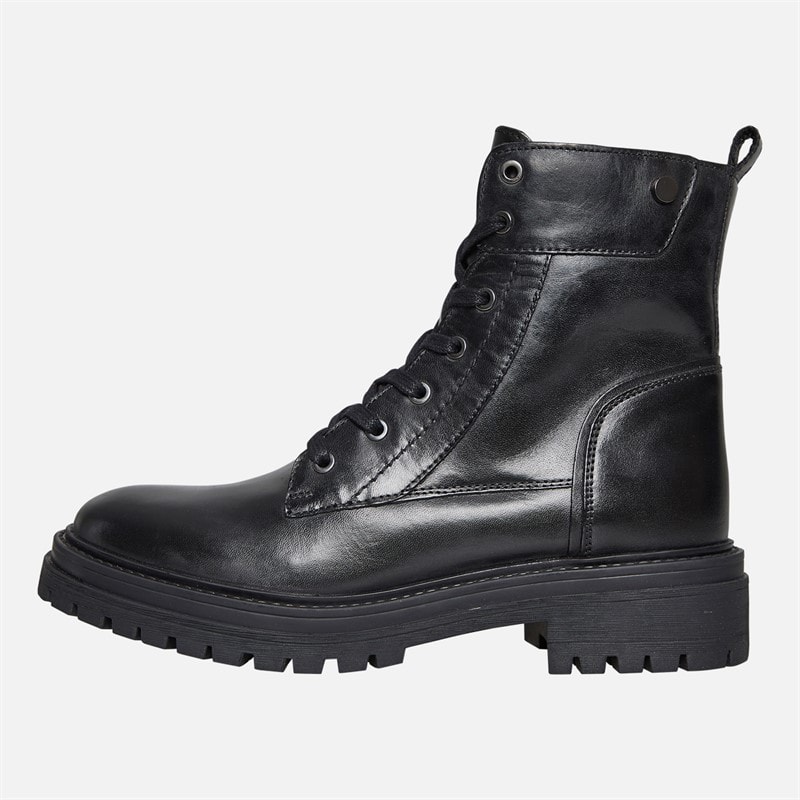 GEOX Womens Iridea Lace Up Boots Black