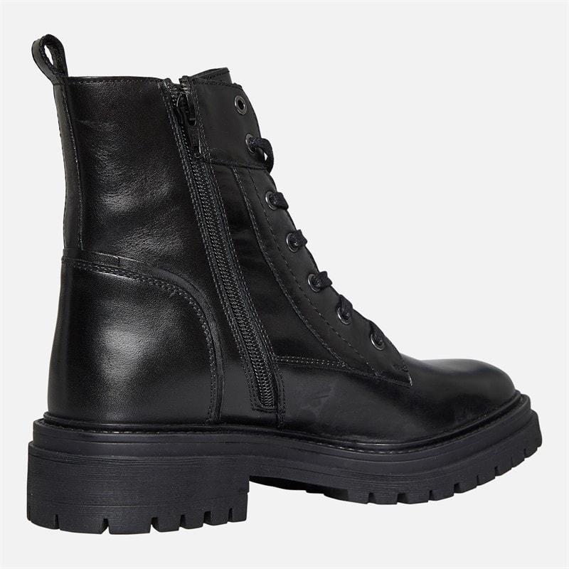 GEOX Womens Iridea Lace Up Boots Black - Image 4