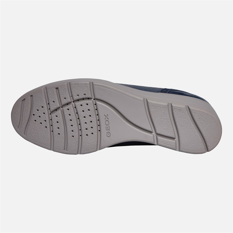 GEOX Womens Ilde Wedge Heel Zip Trainers Navy - Image 2