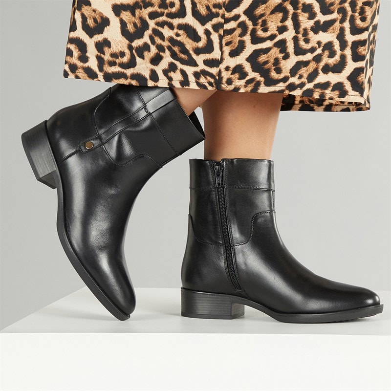 GEOX Womens Felicity Ankle Boots Black - Image 1