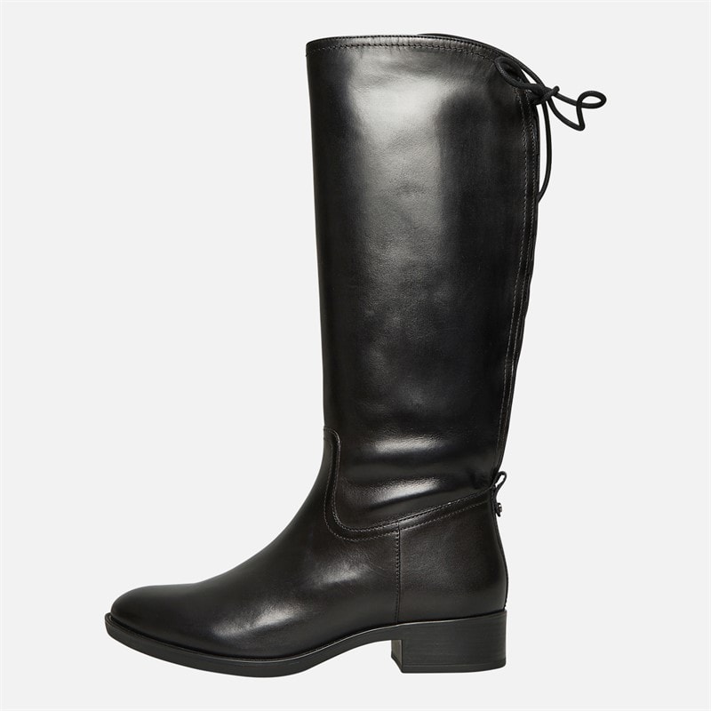 GEOX Womens Felicity Knee High Stretch Boots Black - Image 2