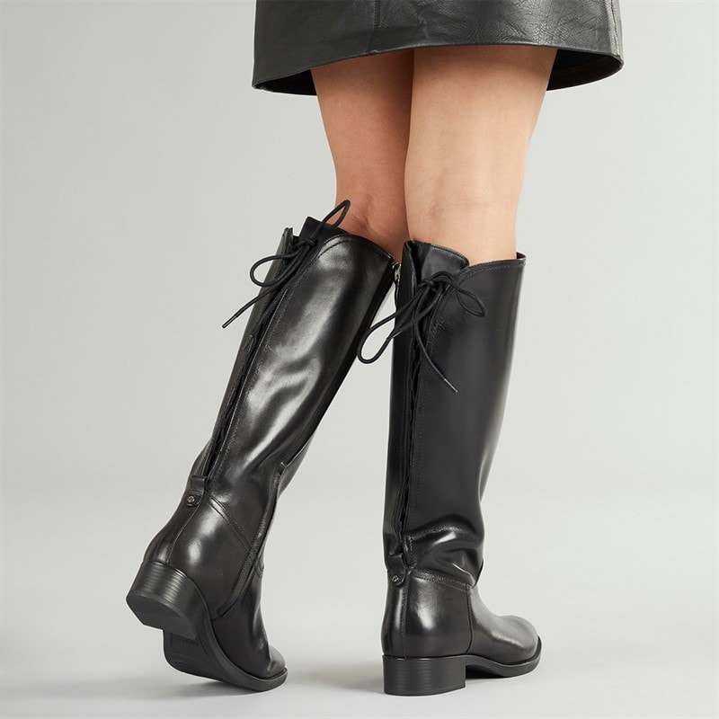 GEOX Womens Felicity Knee High Stretch Boots Black - Image 5