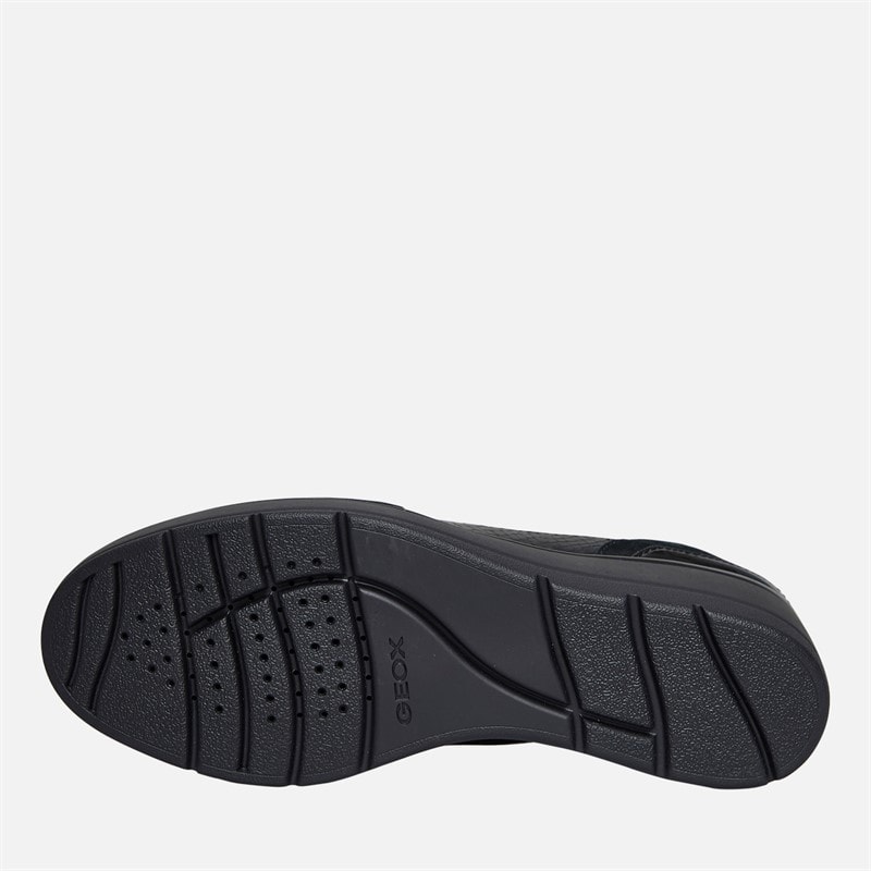 GEOX Womens Ilde Wedge Heel Zip Trainers Black - Image 2