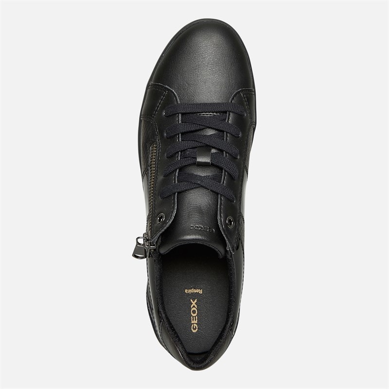 GEOX Womens Blomie Zip Trainers Black - Image 4