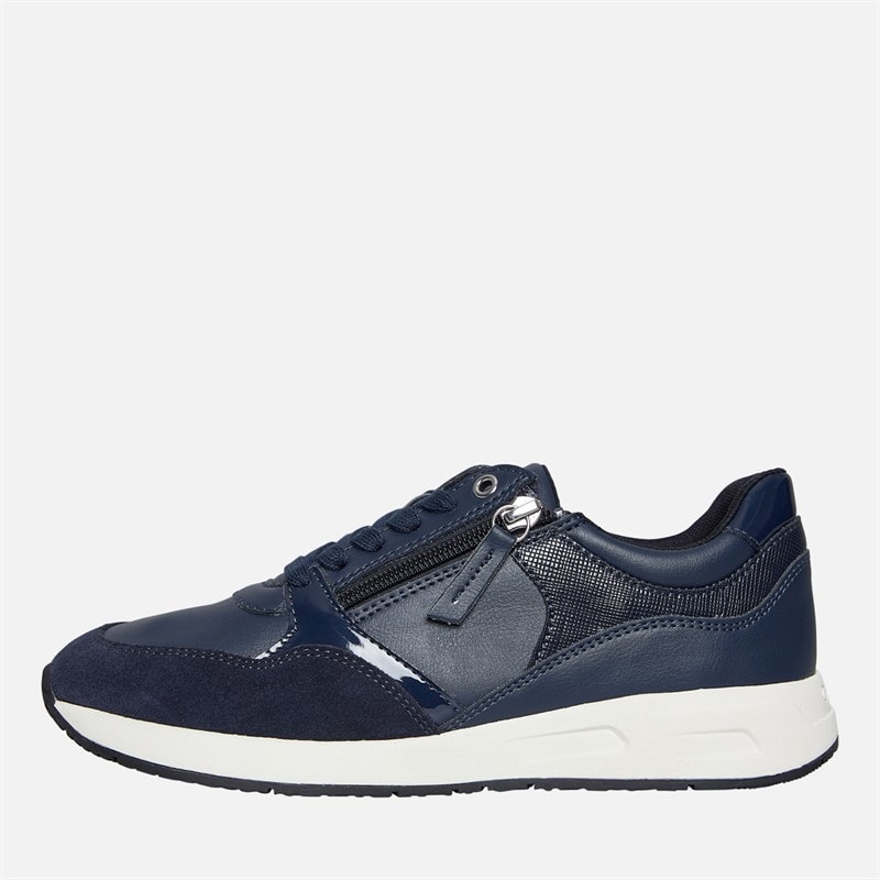 GEOX Womens Bulmya Zip Trainers Navy