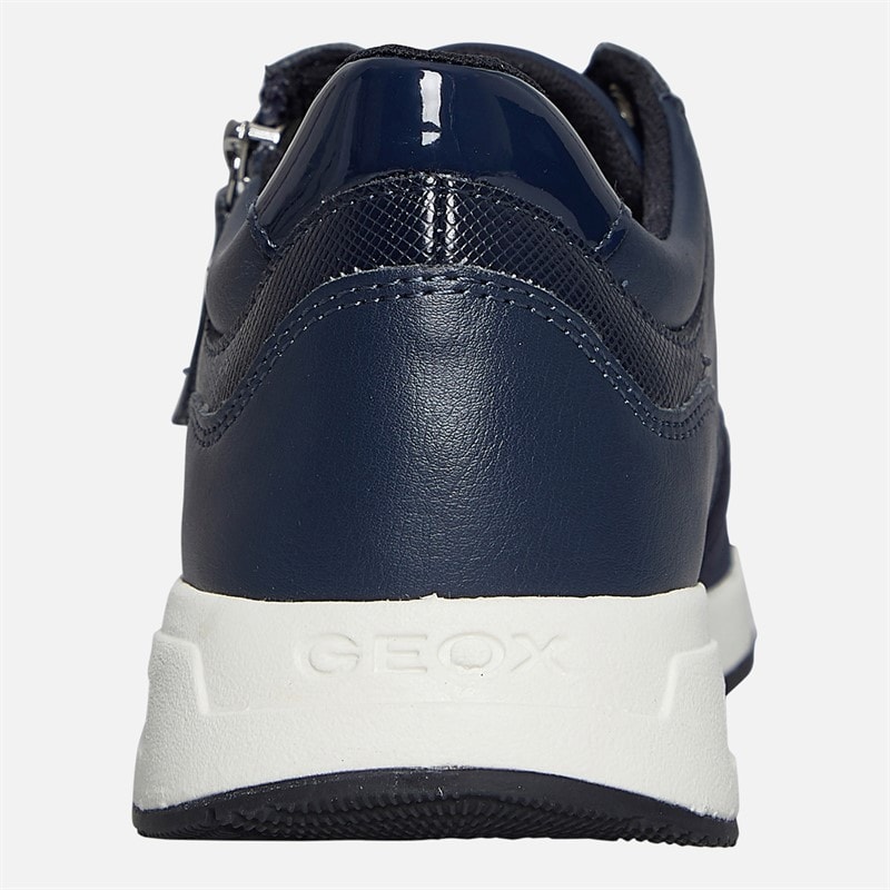 GEOX Womens Bulmya Zip Trainers Navy - Image 3