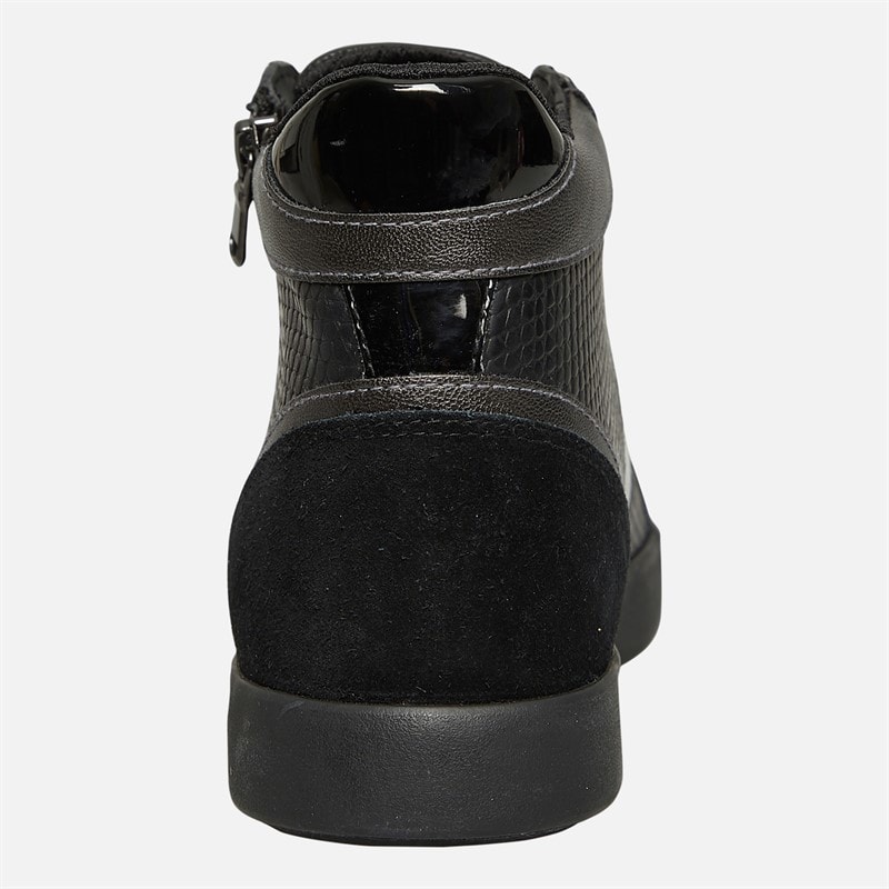 GEOX Womens Blomie High Top Zip Trainers Black - Image 3