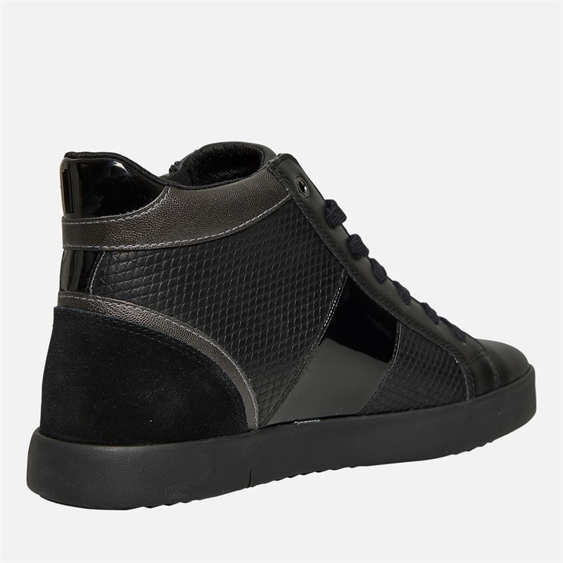 GEOX Womens Blomie High Top Zip Trainers Black - Image 5
