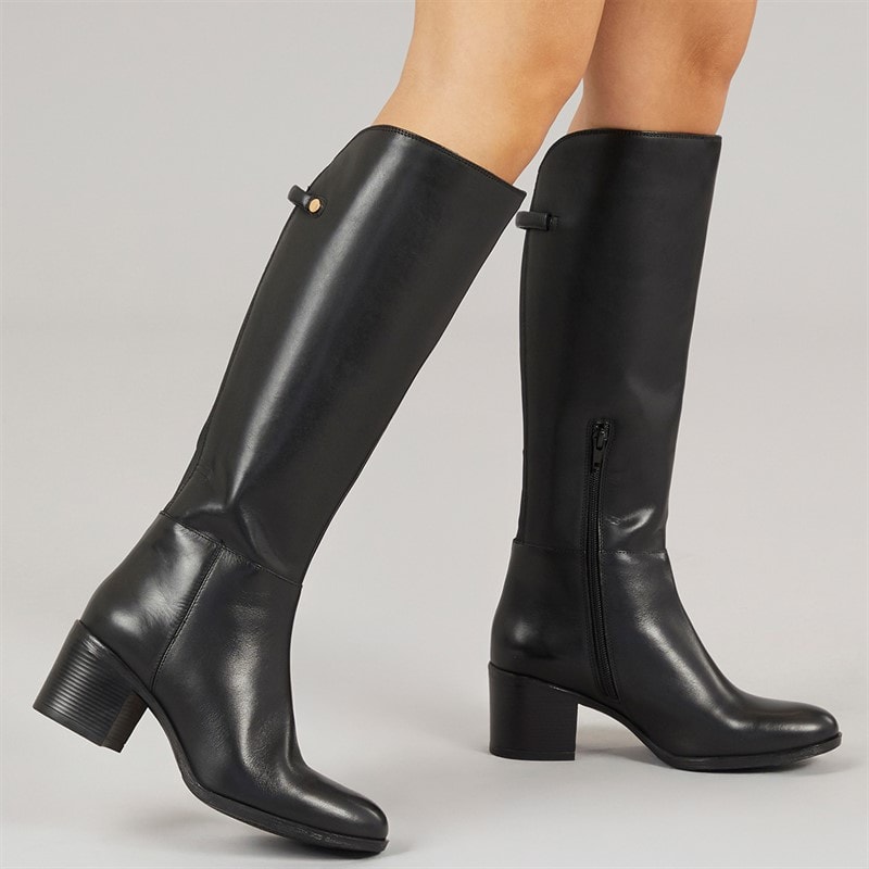 GEOX Womens New Knee High Boots Black
