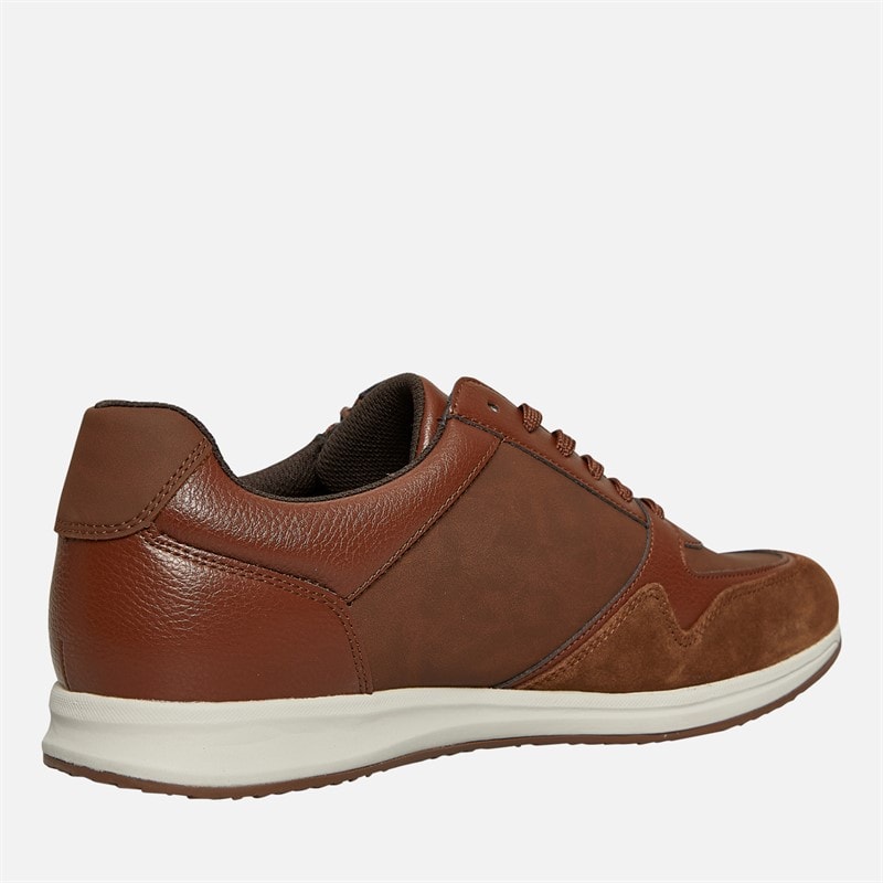 GEOX Mens Avery Zip Trainers Brown - Image 5